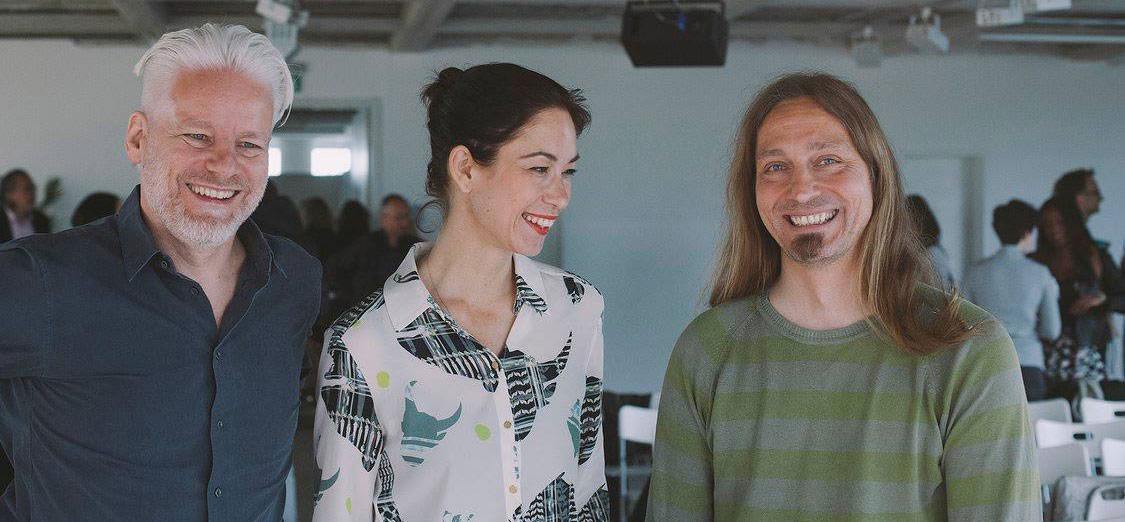 Photo showing Rainer, Lisa and me at CreativeMornings Düsseldorf