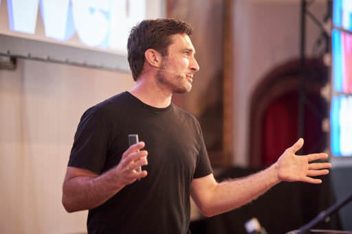 Matthias Ott on stage at SmashingConf