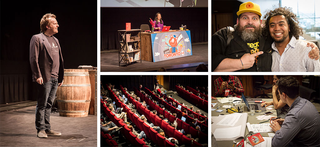 Image shows a collage of photos from Smashing Conference in Toronto