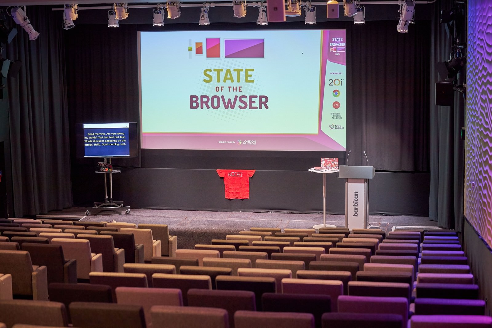 Photo of the empty theatre before anybody entered