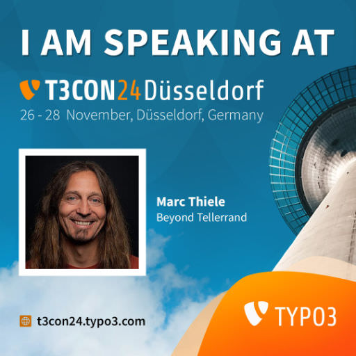 A headshot of me as the speakers portrait for TYPO3con